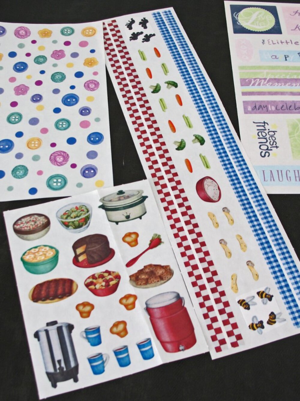 Creative Memories Gr Lengths, Apples&Orchard; Summer Gathering, Chalet, Buttons